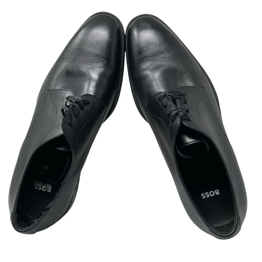 Boss Dress Shoes Mens 7 Black Leather Lace Up‎ Formal Office NYE Party Evening